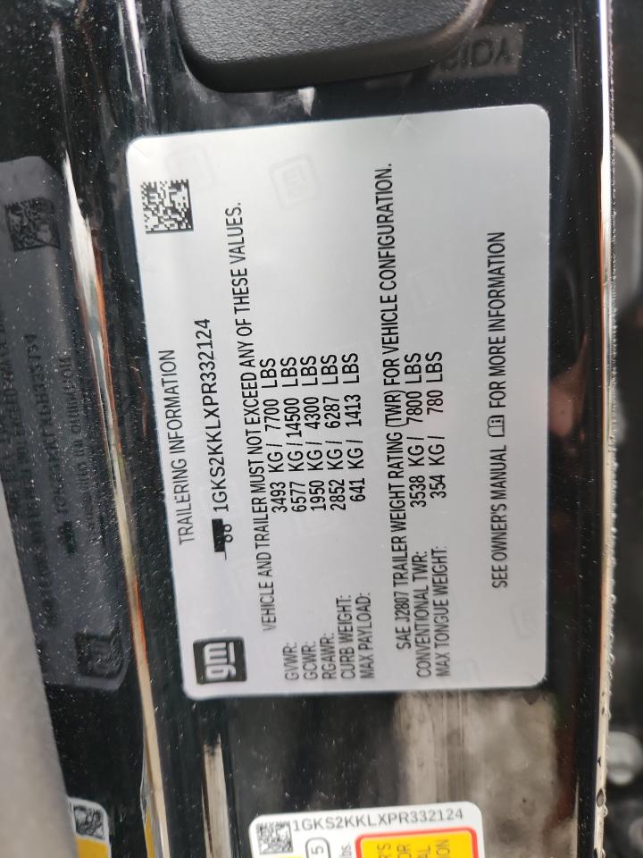 2023 GMC Yukon Xl Denali Ultimate VIN: 1GKS2KKLXPR332124 Lot: 93693025
