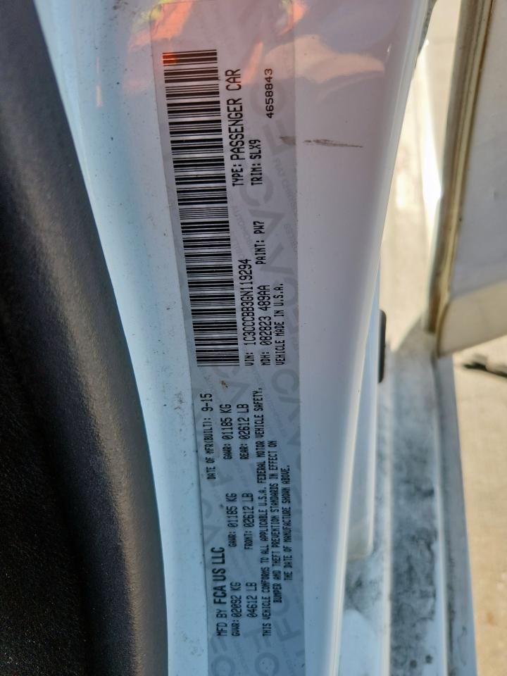 2016 Chrysler 200 S VIN: 1C3CCCBB3GN119294 Lot: 92642505