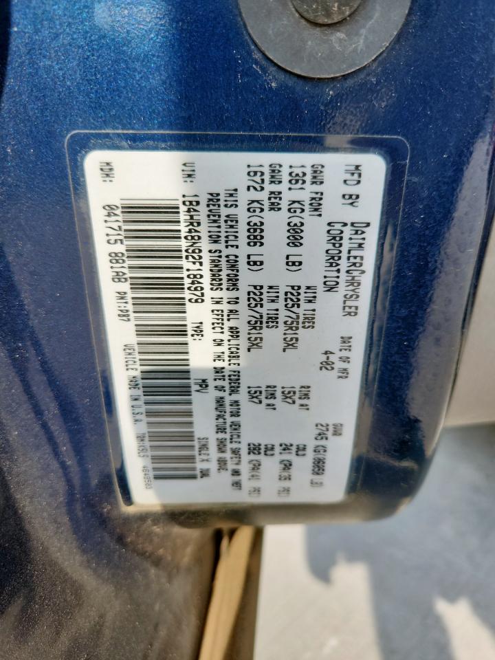 2002 Dodge Durango Slt VIN: 1B4HR48N92F184979 Lot: 90387225