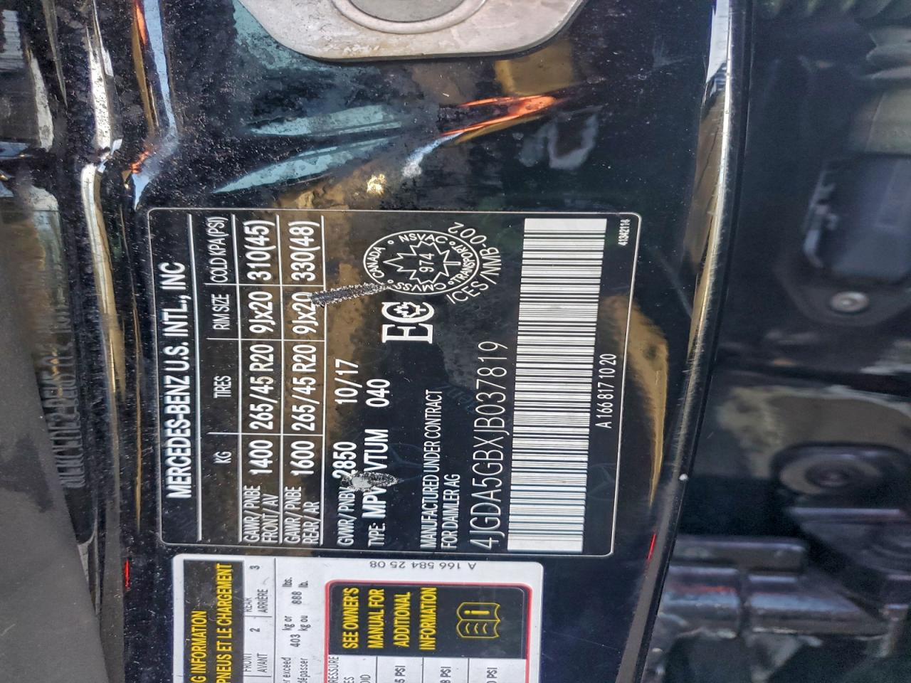 2018 Mercedes-Benz Gle 400 4Matic VIN: 4JGDA5GBXJB037819 Lot: 92658775