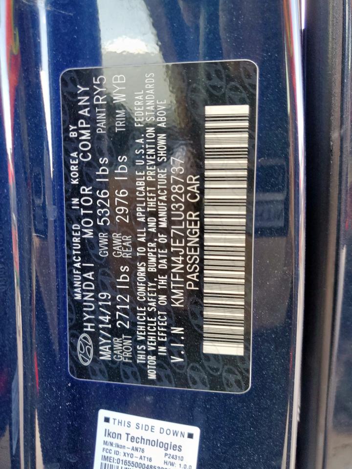 2020 Genesis G80 Base VIN: KMTFN4JE7LU328737 Lot: 92207405