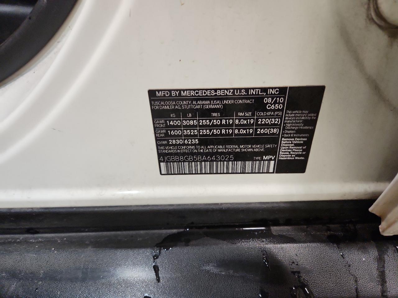 2011 Mercedes-Benz Ml 350 4Matic VIN: 4JGBB8GB5BA643025 Lot: 93328965