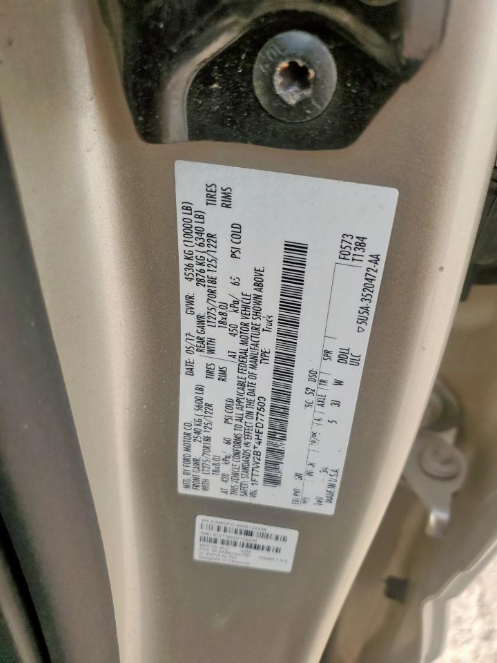 2017 Ford F250 Super Duty VIN: 1FT7W2BT4HED77509 Lot: 93269285