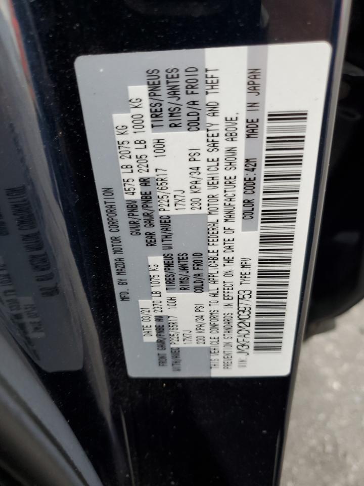 2021 Mazda Cx-5 Touring VIN: JM3KFACM2M0397753 Lot: 93265775