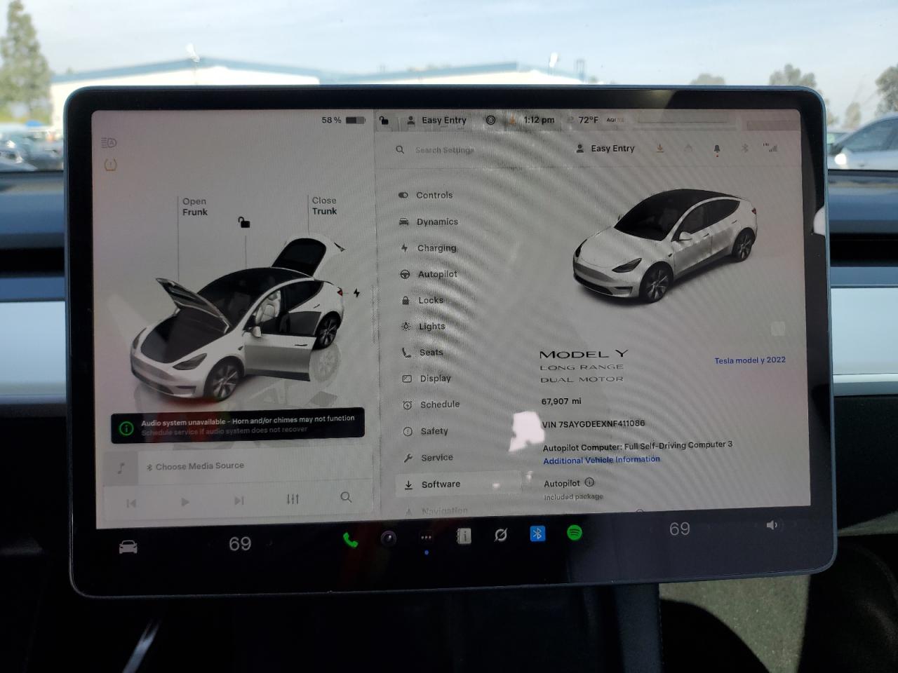 2022 Tesla Model Y VIN: 7SAYGDEEXNF411086 Lot: 91386085