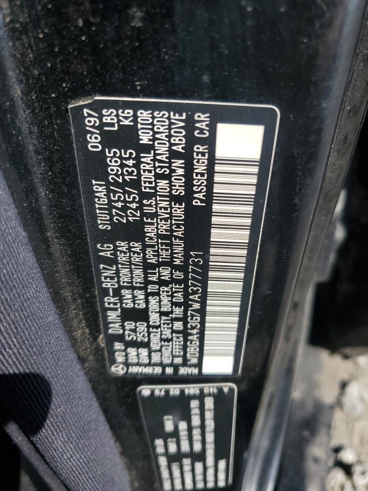 1998 Mercedes-Benz S 420 VIN: WDBGA43G7WA377731 Lot: 92929855