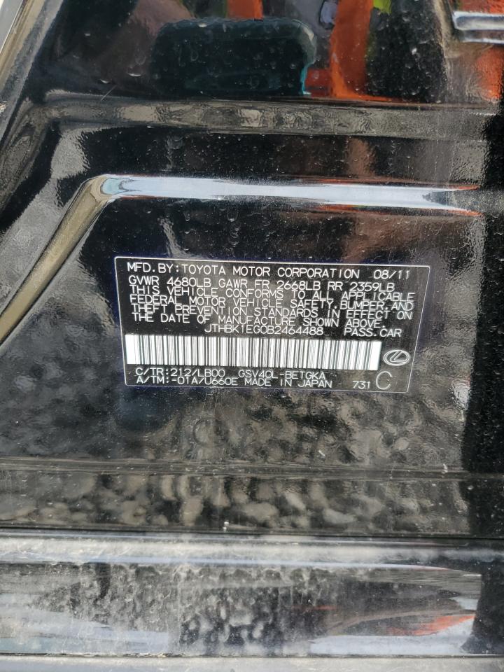 2011 Lexus Es 350 VIN: JTHBK1EG0B2464488 Lot: 94063245