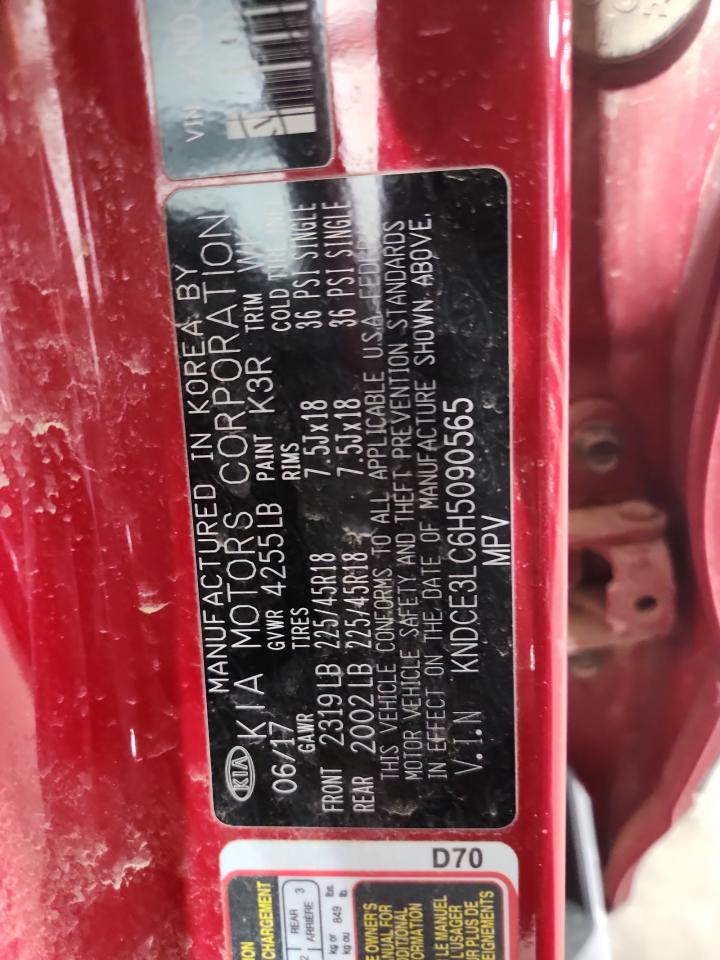 2017 Kia Niro Ex Touring VIN: KNDCE3LC6H5090565 Lot: 93377315