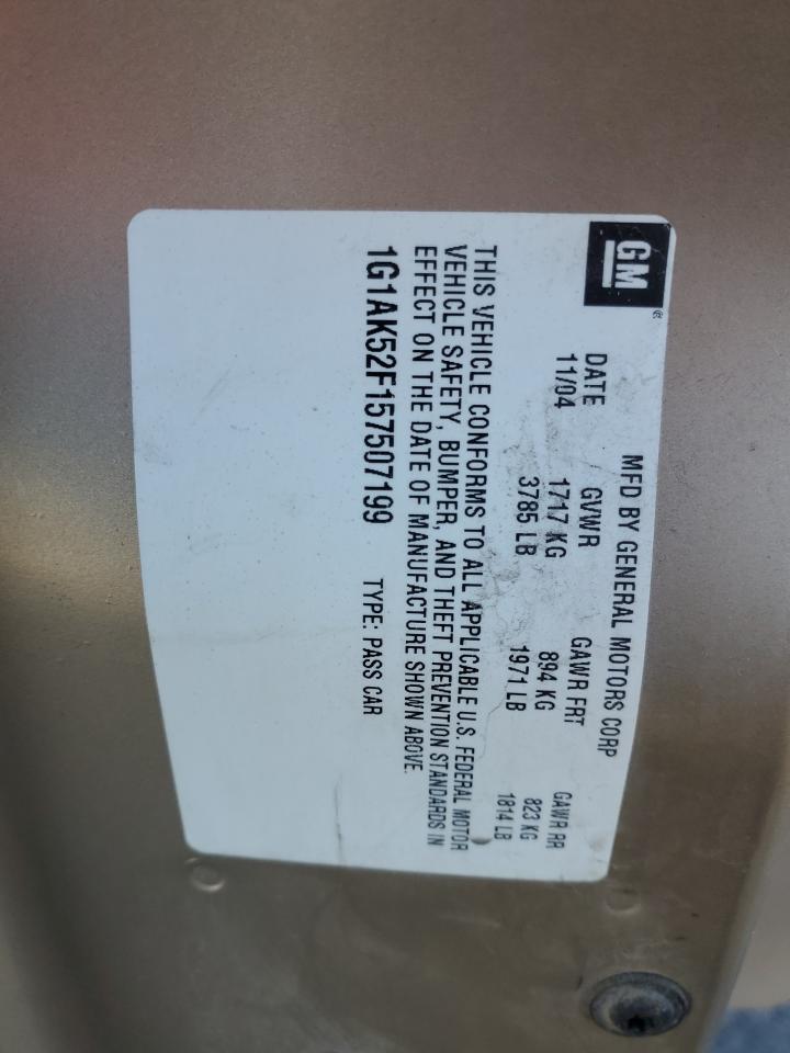 2005 Chevrolet Cobalt VIN: 1G1AK52F157507199 Lot: 92799635