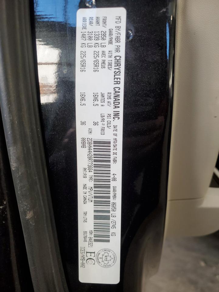 2008 Dodge Grand Caravan Se VIN: 2D8HN44H28R773664 Lot: 91971315