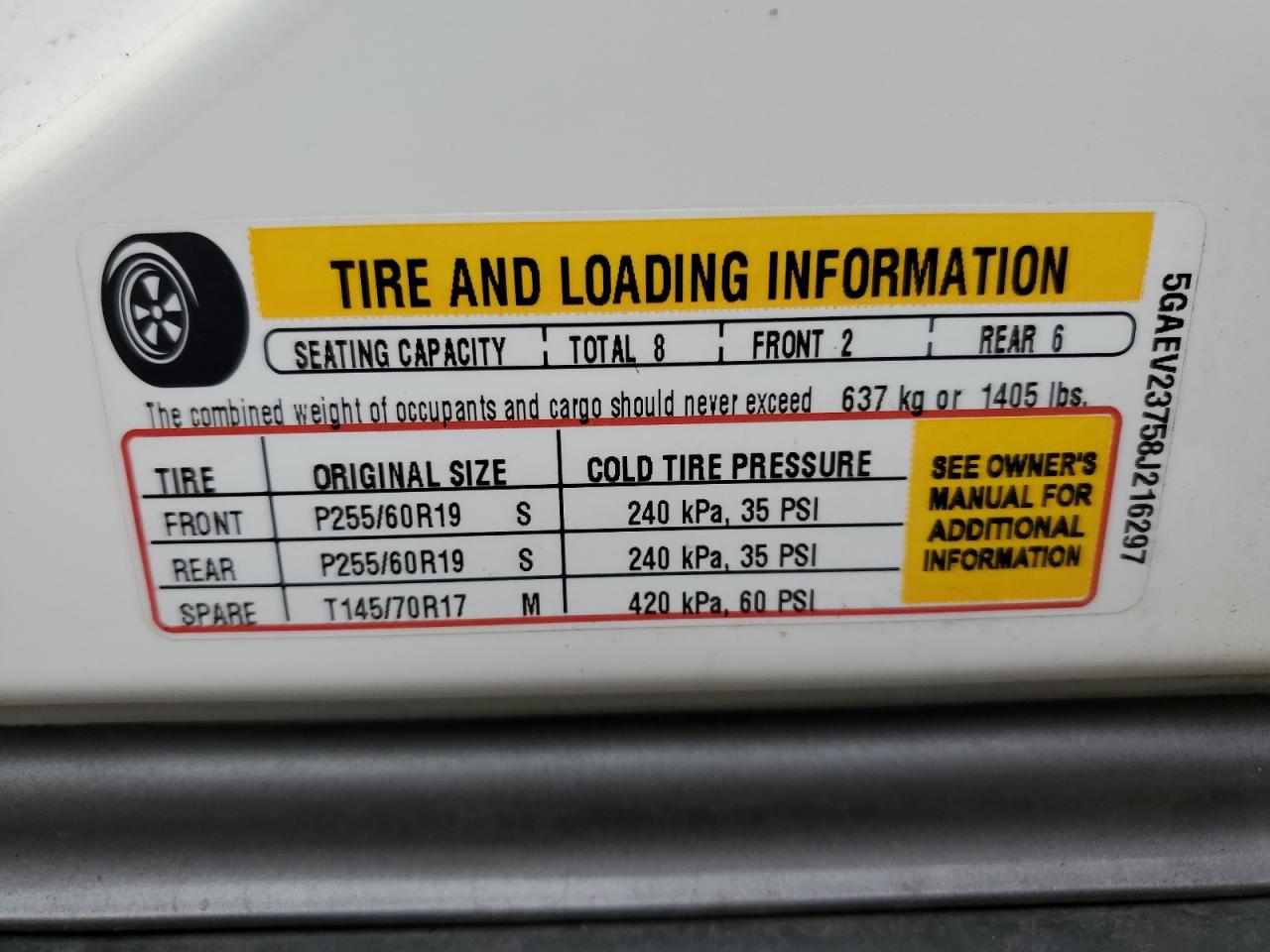 2008 Buick Enclave Cxl VIN: 5GAEV23758J216297 Lot: 92479465