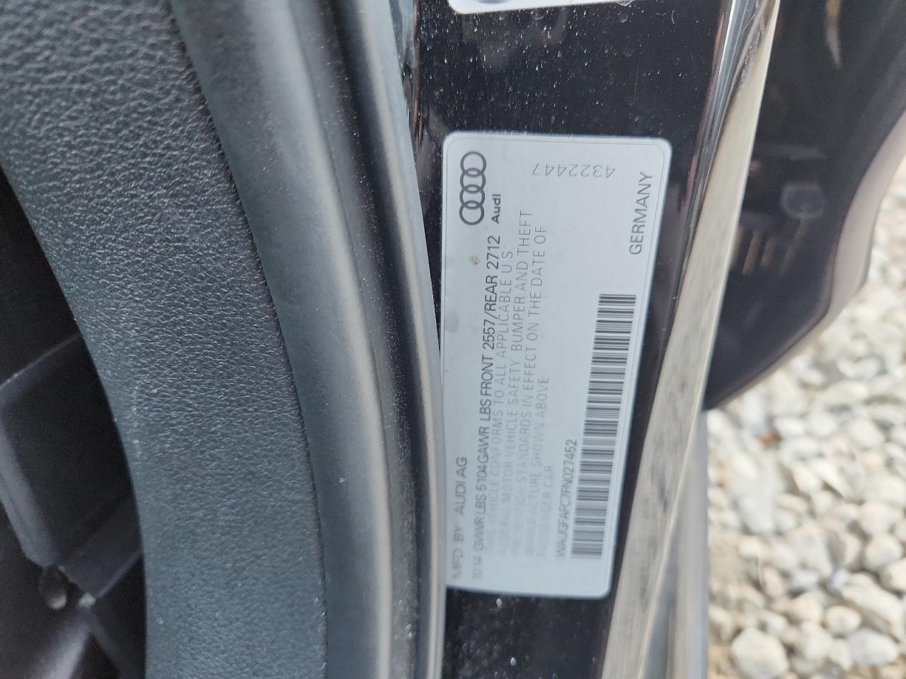 2015 Audi A6 Premium Plus VIN: WAUGFAFC7FN027452 Lot: 91410415