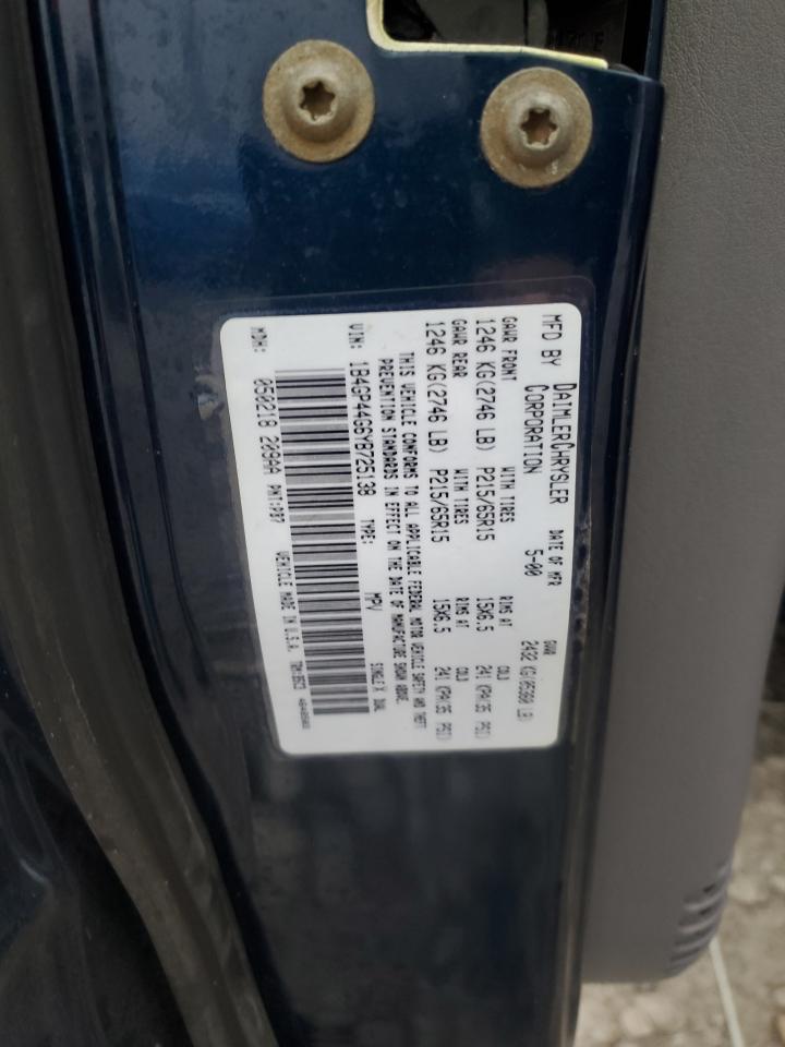 2000 Dodge Grand Caravan Se VIN: 1B4GP44G6YB725138 Lot: 93271175