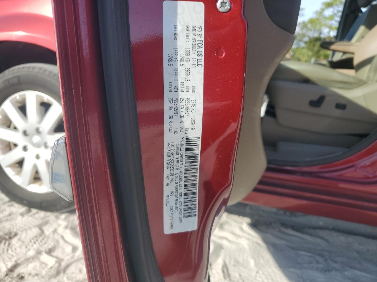 2016 Chrysler Town & Country Touring VIN: 2C4RC1BG4GR238108 Lot: 91875395