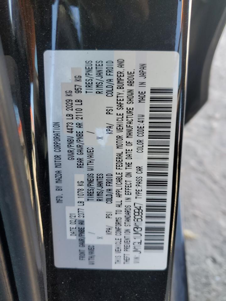 2021 Mazda 6 Sport VIN: JM1GL1UM3M1609947 Lot: 92113975