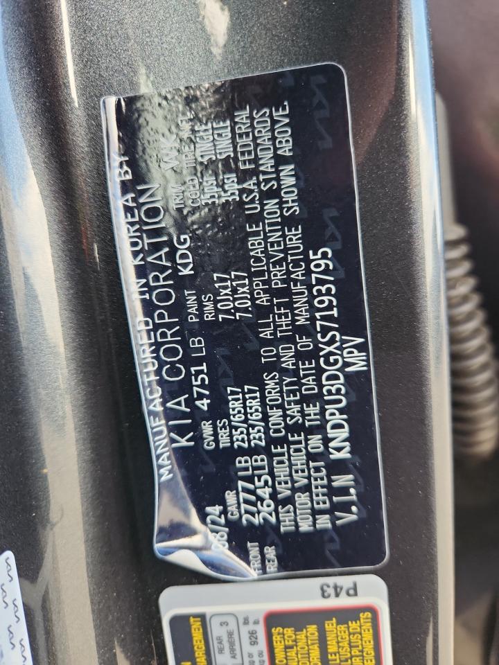 2025 Kia Sportage Lx VIN: KNDPU3DGXS7193795 Lot: 93522895