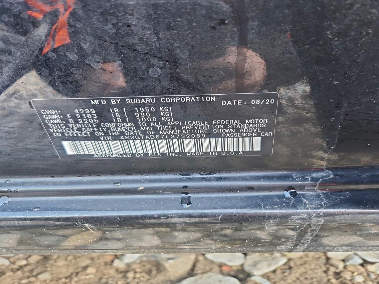 2020 Subaru Impreza VIN: 4S3GTAB67L3732089 Lot: 91870345