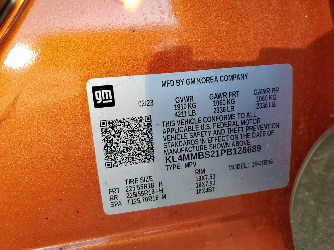 2023 Buick Encore Gx Preferred VIN: KL4MMBS21PB128689 Lot: 92840725