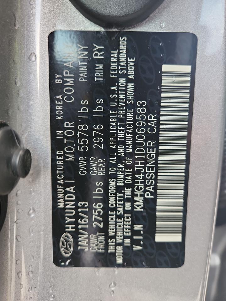 2013 Hyundai Equus Signature VIN: KMHGH4JH1DU069583 Lot: 91591075