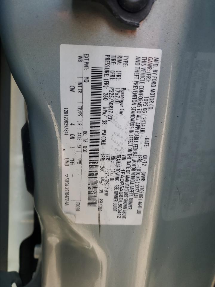 2013 Ford C-Max Se VIN: 1FADP5AU8DL503412 Lot: 92362395