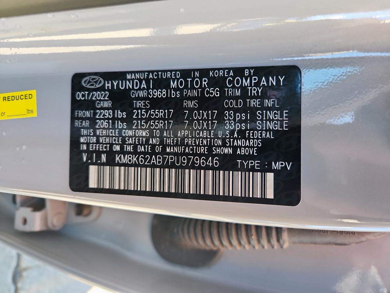 2023 Hyundai Kona Sel VIN: KM8K62AB7PU979646 Lot: 91435395