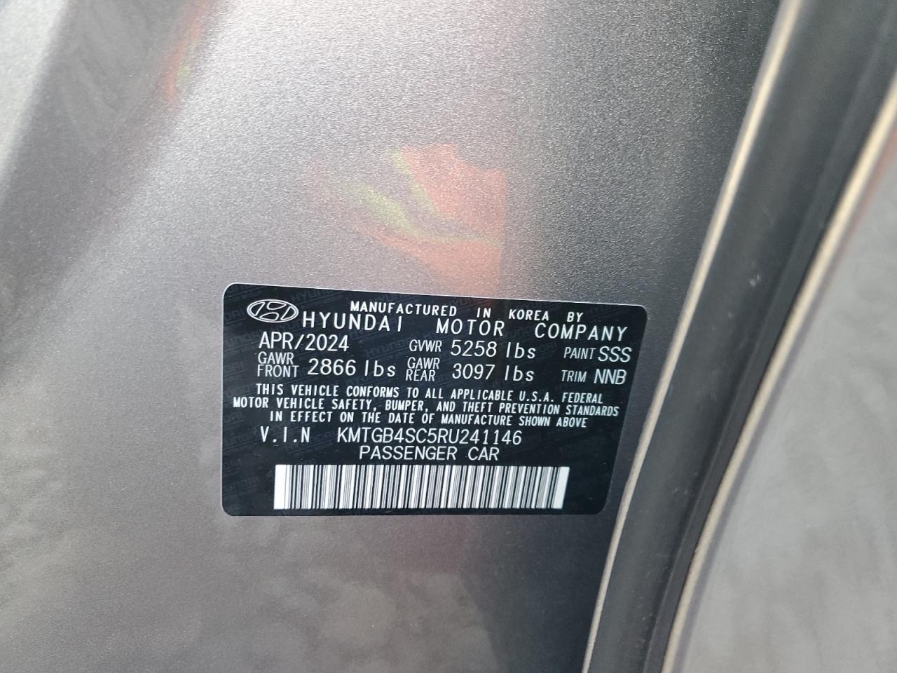 2024 Genesis G80 Base VIN: KMTGB4SC5RU241146 Lot: 91580565