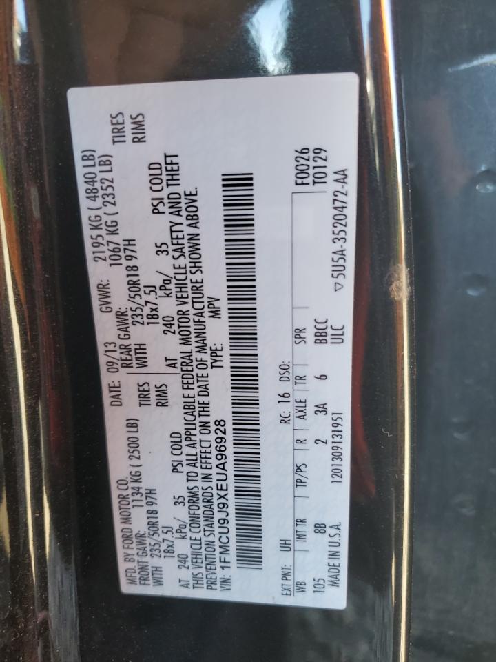 2014 Ford Escape Titanium VIN: 1FMCU9J9XEUA96928 Lot: 90437455