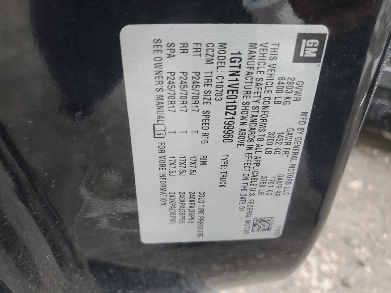 2013 GMC Sierra C1500 Sle VIN: 1GTN1VE01DZ199960 Lot: 91777565