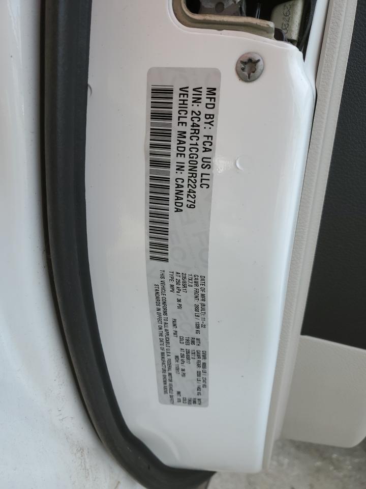 2022 Chrysler Voyager Lx VIN: 2C4RC1CG0NR224279 Lot: 91107755