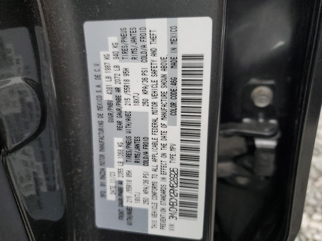 2024 Mazda Cx-30 Preferred VIN: 3MVDMBCM2RM628926 Lot: 91322955