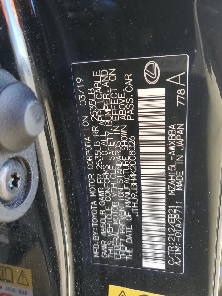 2019 Lexus Ux 250H VIN: JTHU9JBH4K2008026 Lot: 93021655