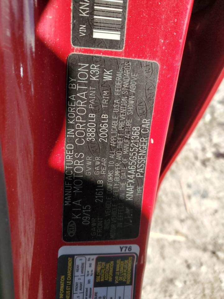 2016 Kia Forte Lx VIN: KNAFX4A65G5521368 Lot: 93480265