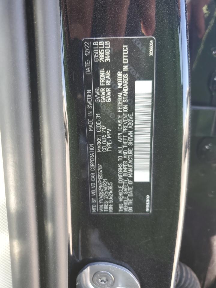 2023 Volvo Xc90 Plus VIN: YV4062PNXP1955787 Lot: 92443865