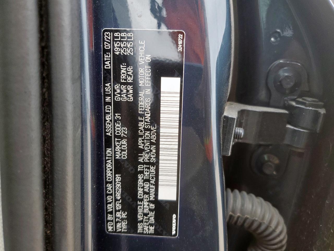 2024 Volvo S60 Plus VIN: 7JRL12FL4RG290191 Lot: 92770015