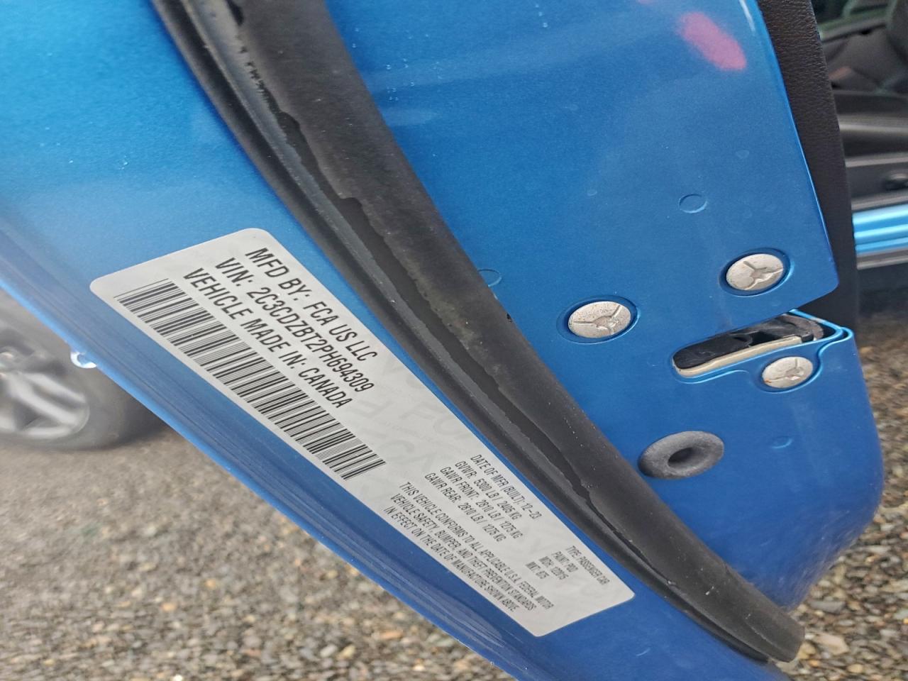 2023 Dodge Challenger R/T VIN: 2C3CDZBT2PH694309 Lot: 94167345