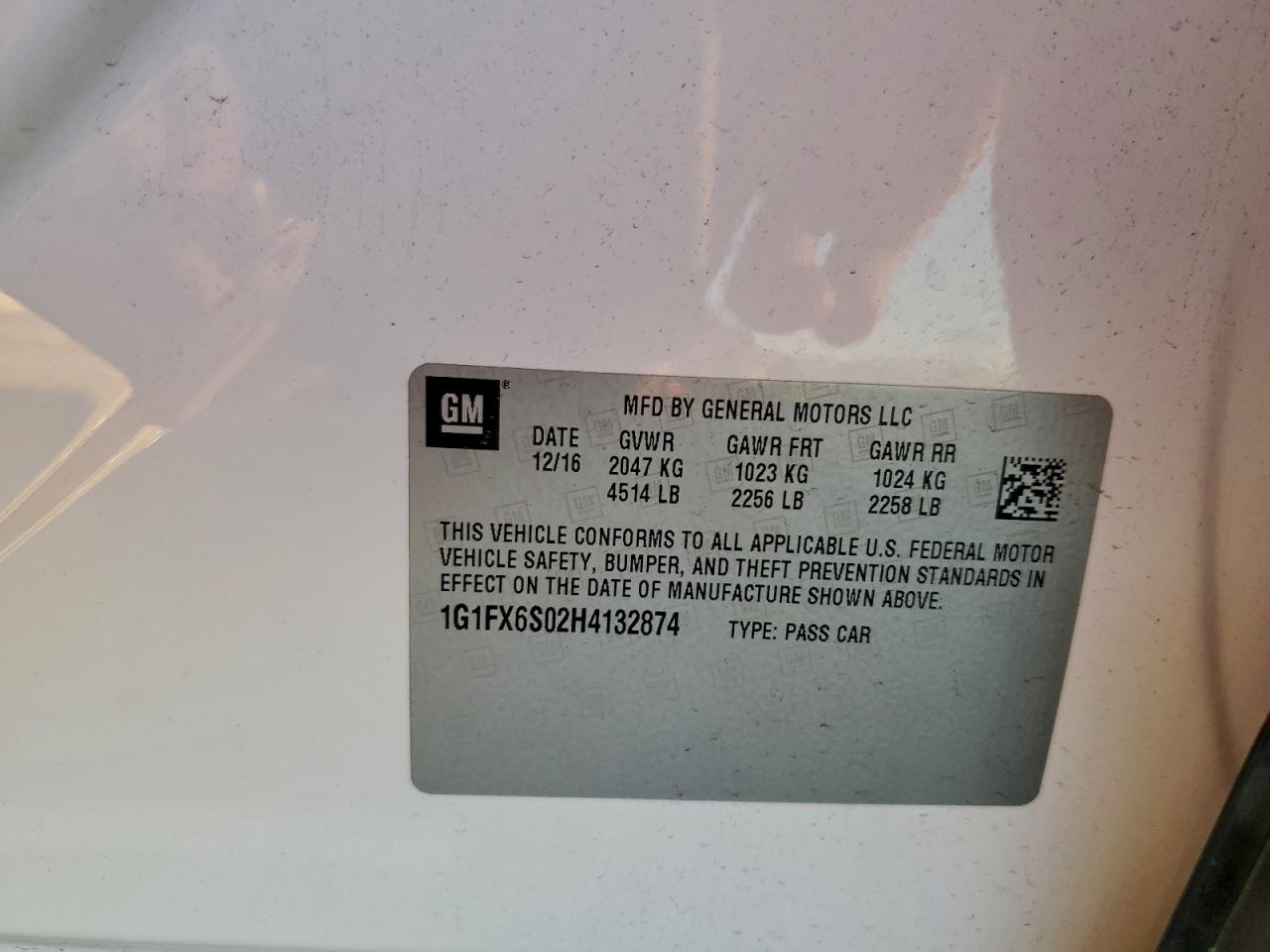 2017 Chevrolet Bolt Ev Premier VIN: 1G1FX6S02H4132874 Lot: 94367715