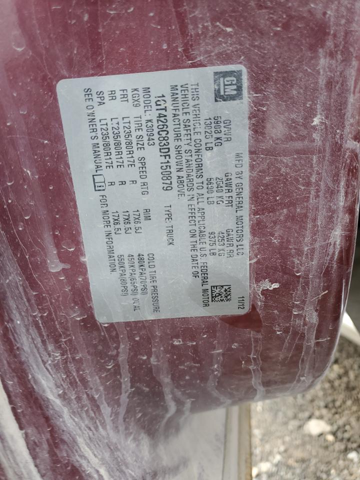 2013 GMC Sierra K3500 Denali VIN: 1GT426C83DF150879 Lot: 92981345