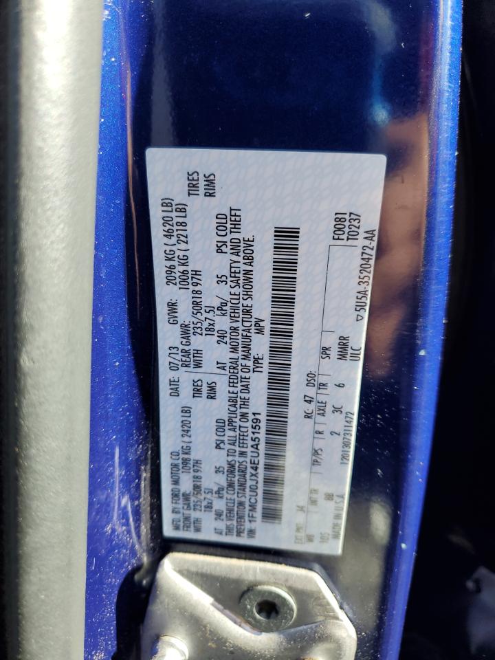 2014 Ford Escape Titanium VIN: 1FMCU0JX4EUA51591 Lot: 91459445