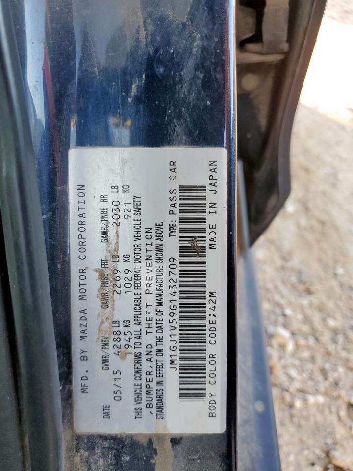 2016 Mazda 6 Touring VIN: JM1GJ1V59G1432709 Lot: 93004915