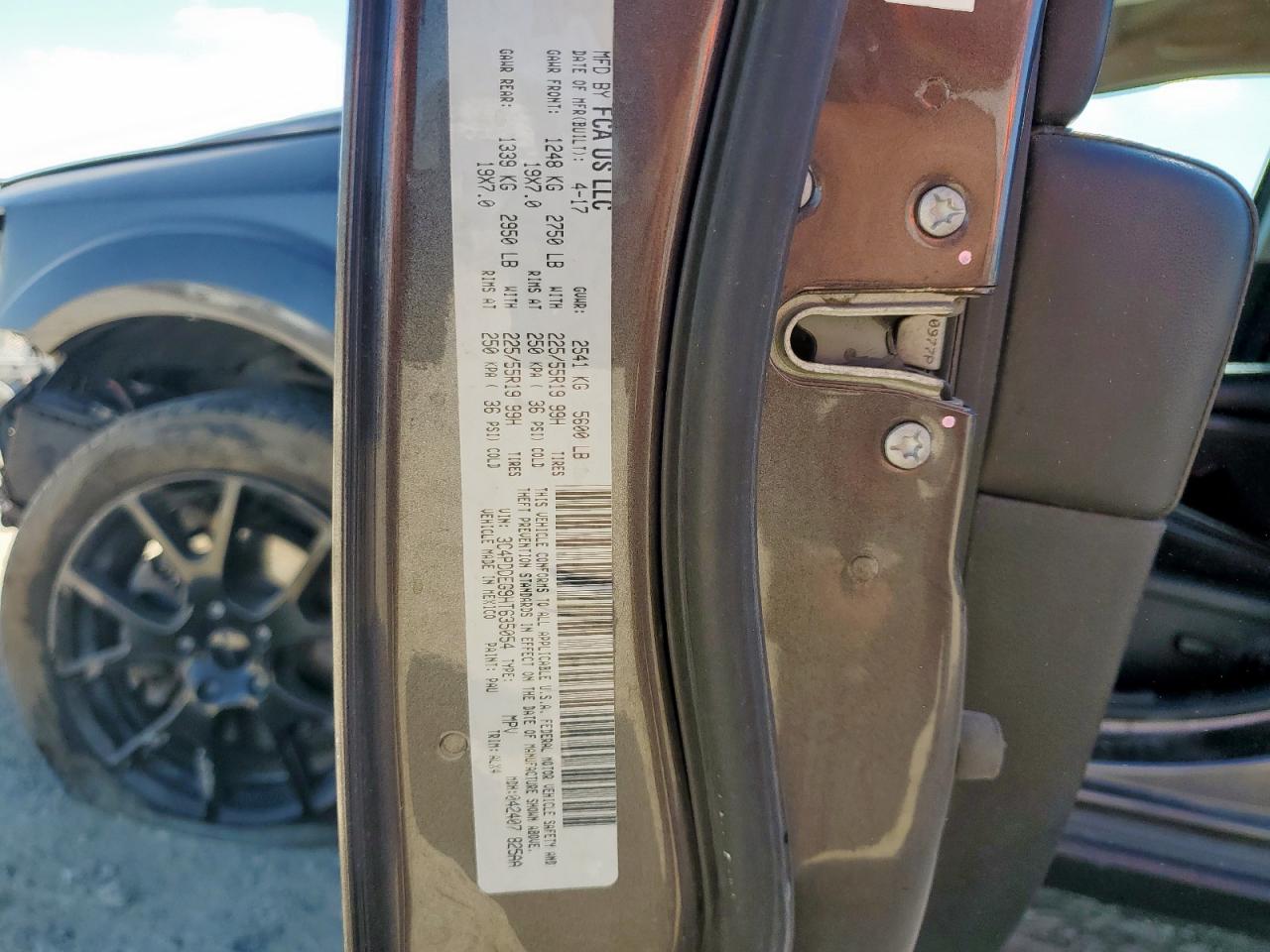 2017 Dodge Journey Gt VIN: 3C4PDDEG9HT635054 Lot: 92925665