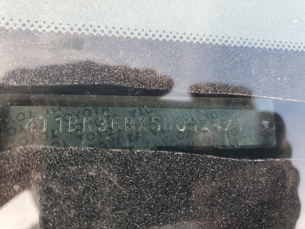 2005 Toyota Avalon Xl VIN: 4T1BK36BX5U052471 Lot: 92362925
