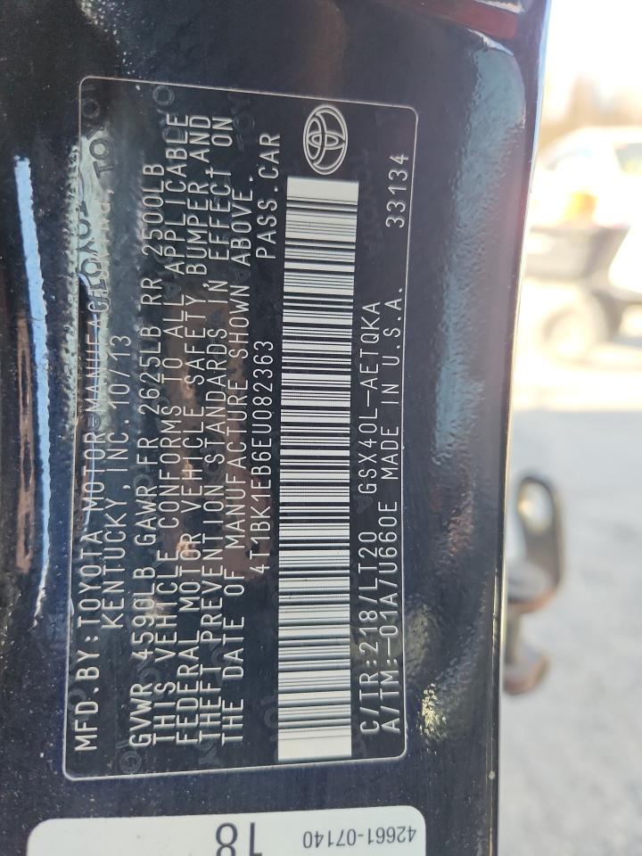 2014 Toyota Avalon Base VIN: 4T1BK1EB6EU082363 Lot: 82775615