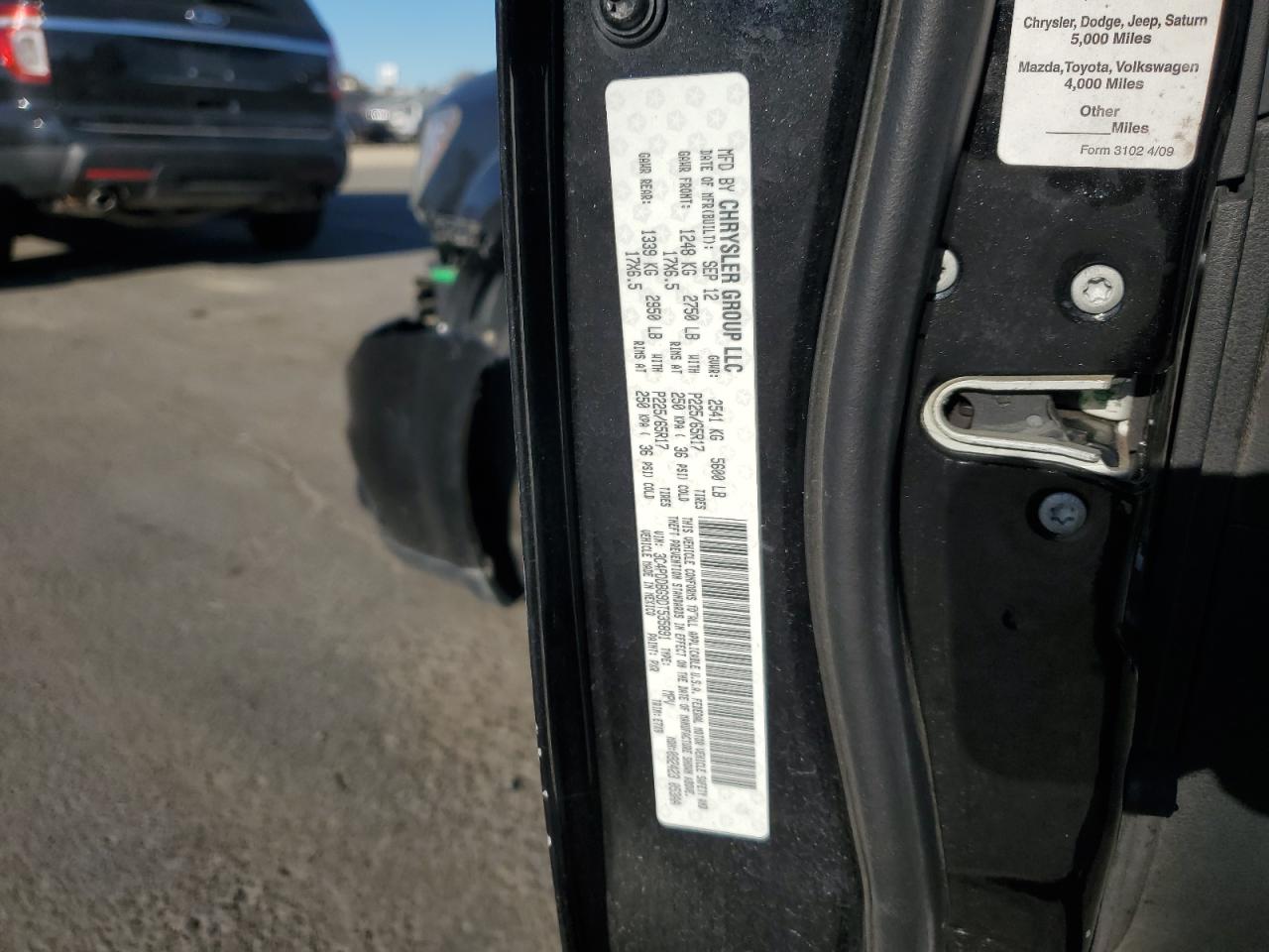 2013 Dodge Journey Sxt VIN: 3C4PDDBG9DT535891 Lot: 92940695