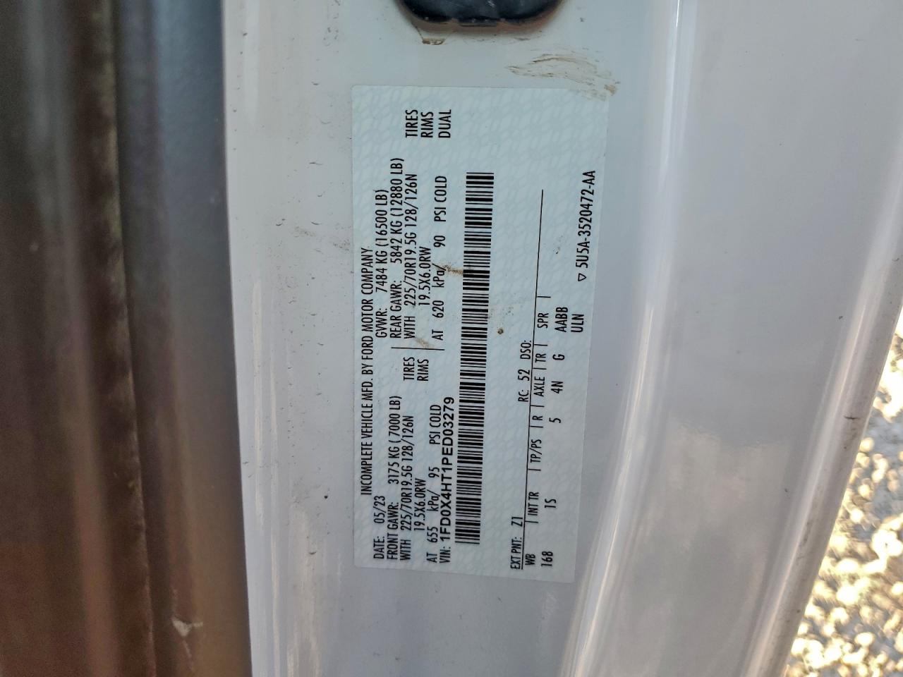 2023 Ford F450 Super Duty VIN: 1FD0X4HT1PED03279 Lot: 93949035