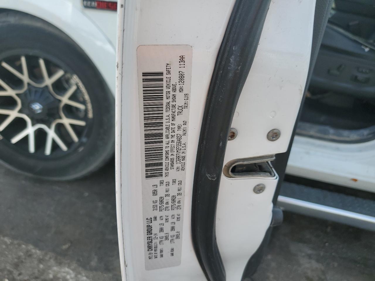 2015 Ram 1500 Laramie VIN: 1C6RR7VM2FS564657 Lot: 91701615