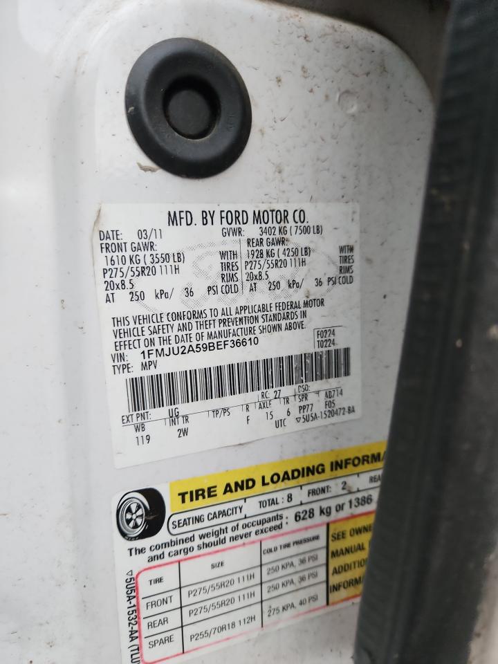 2011 Ford Expedition Limited VIN: 1FMJU2A59BEF36610 Lot: 69251335