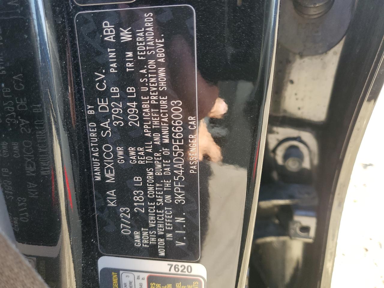 2023 Kia Forte Gt Line VIN: 3KPF54AD5PE666003 Lot: 91426525