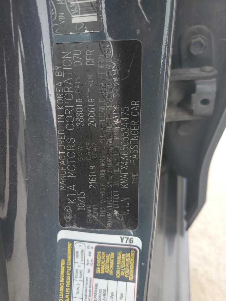 2016 Kia Forte Lx VIN: KNAFX4A65G5534475 Lot: 90360115