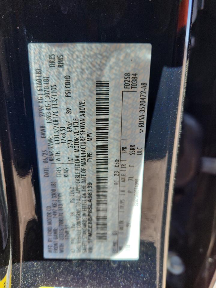 2025 Ford Bronco Outer Banks VIN: 1FMEE8BP6SLA98139 Lot: 92017075