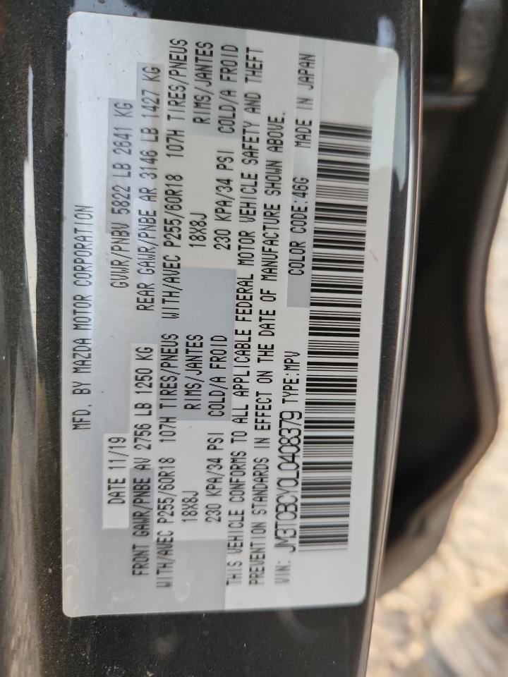 2020 Mazda Cx-9 Touring VIN: JM3TCBCY0L0408379 Lot: 92080895